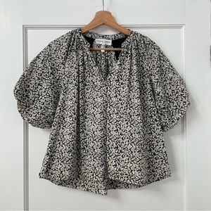 Apiece Apart Puff Sleeve Floral Top